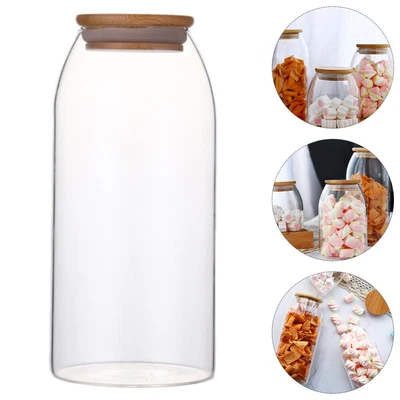 £11.85 • Buy Glass Honey Jars Airtight Coffee Jar Candy Buffet Containers Cereal Storage