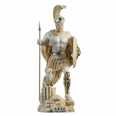 Ares Mars God Of War Zeus Son Roman Statue Alabaster Gold Tone 9.84  • $65.90