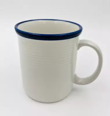 Vintage Century Stoneware Japan White Mug With Blue Stripe • $9.99