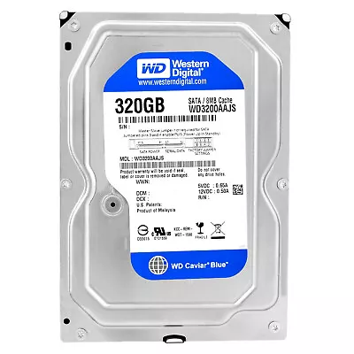 Hard Drive Western Digital 320GB WD3200AAJS 7200 RPM SATA II 8MB 35   Inch • £24.89