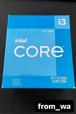 Intel Core I3-12100F Processor (4.3 GHz 4 Cores LGA 1700) Box - BX8071512100F • $75