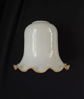 £12.80 • Buy Bell Gold Line White Clip On Replacement Glass Lamp Shade Ceiling Wall Light