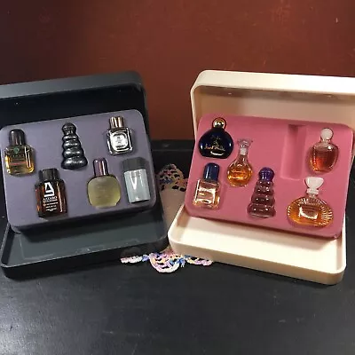 VTG His Hers 12 Perfume Cologne Box Sets Gucci Samba Niki Azzaro Rumba Chantilly • $27