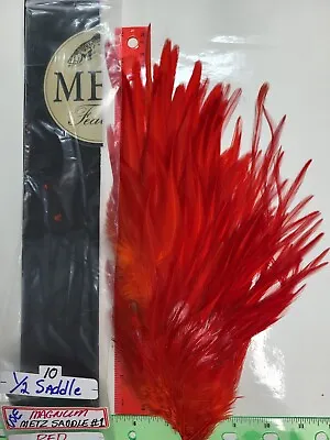   USE    Metz Saddle Magnum     Red   1/2 Size   Fly Tying • $29.23