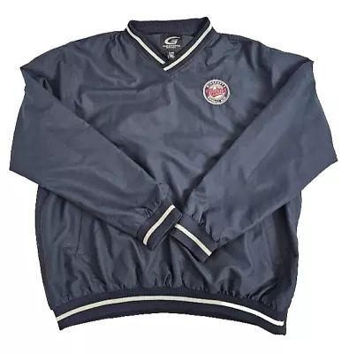 Minnesota Twins Windbreaker Jacket XL Dark Blue Pullover Long Sleeve Baseball • $25