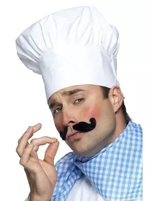 Adult White Fabric Chef Hat Cook Fancy Dress Accessory • £3.49