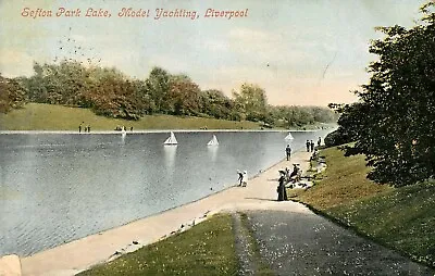 £2.95 • Buy Liverpool Sefton Park Lake Model Yachting - Postcard 1905