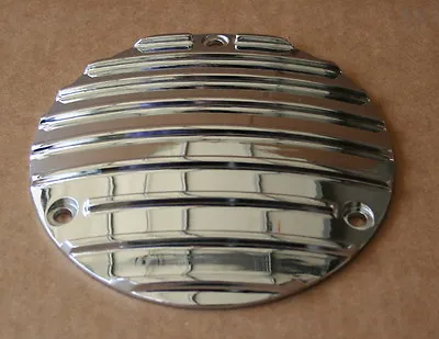 Harley Shovelhead FLH Chrome Finned Outer 80 Cubic Inch Derby Cover 3 Hole (804 • $79.99