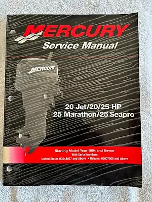 Mercury 20 Jet/20/25 HP 25 Marathon/25 SeaPro Service Manual • $35