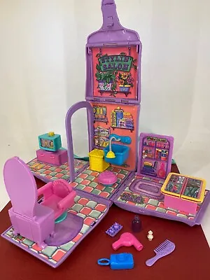 Vintage Galoob 1997 ☆ BACKPACK CLUB ☆ Stylin Hair Salon - Mini Doll Playset RARE • $85