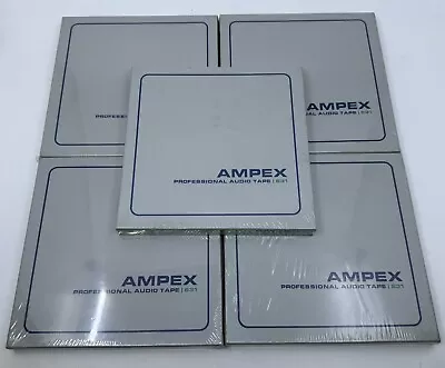 (5) Ampex 631 7  1200 Ft 1.5 Mm 1/4  Pro Audio Reel To Reel Tape NOS 1 Tape Lot • $49.99