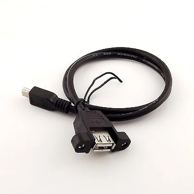 1x 1.5FT 5Pin Mini USB Male To USB 2.0 A Female Panel Mount Extension Cable Cord • $2.39