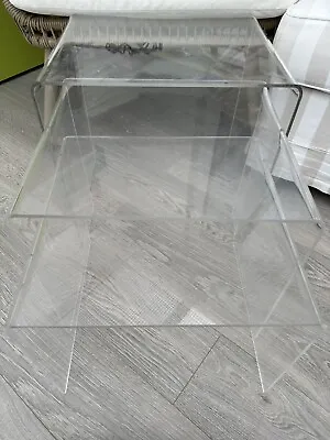 Nest Of 3 Acrylic Perspex Tables Pick Up Near Preston • £40