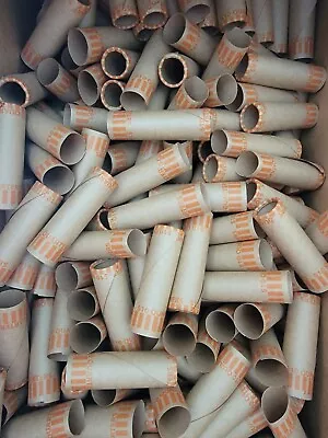 1000 Rolls Crimped End Coin Wrappers Paper Tubes Quarters 25 Cents Hold $10 Each • $39.99