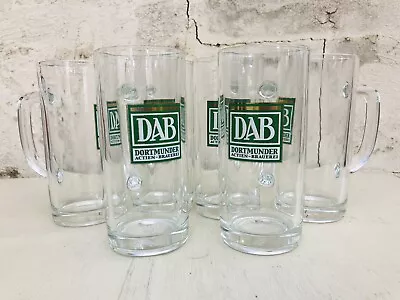 Lot Of 6 DAB Dortmunder Actien Brauerei 0.3l Glass Beer Mugs Steins German SAHM • $30