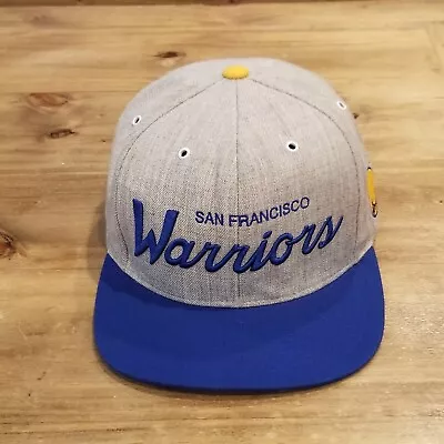 San Francisco Warriors Hat Cap Mitchell & Ness Snap Back Script Retro Wool HWC • $7.44