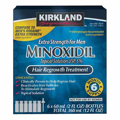 Kirkland Minoxidil 5% Solution Hair Loss Regrowth Treatment Extra Strength • $54.99