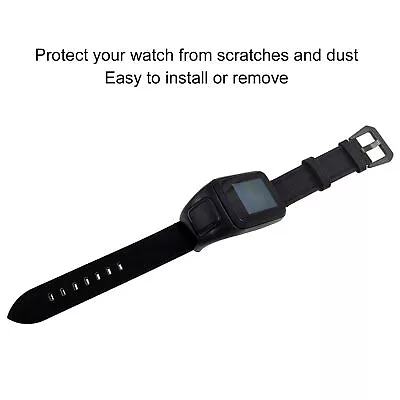 Watch Band Leather Watch Strap With Protector Case For TOMTOM Runner3(Black NOW • $20.09