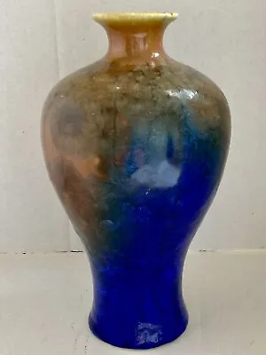 Vintage Raku  Vase Fabulous Colour 7.25 Inch Signed To Base • £45