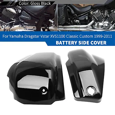 Black Battery Side Fairing Cover Set For Yamaha Dragstar Vstar XVS1100 Classic • $54.13