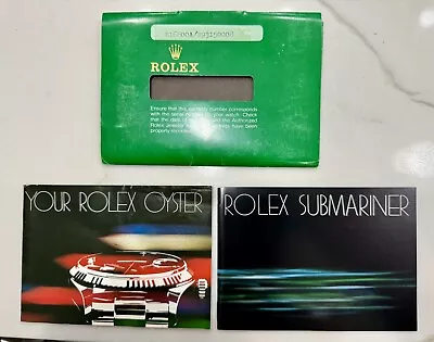 Authentic Vintage 1982 Rolex Submariner Sea Dweller Booklet 16660 5513 16800 /8 • $590