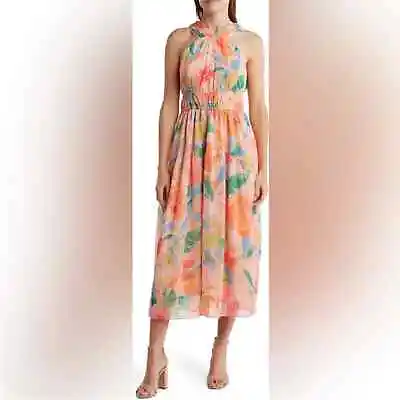NWOT MAGGY LONDON Floral Halter Dress Size 12 • $30