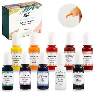 LET'S RESIN Opaque Resin Pigment10 Colors Epoxy Resin Pigment Paste Each  • $16.25