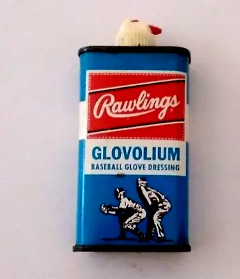 Vintage Rawlings 4 Fl. Oz. Handy Oiler Tin Can GLOVEOLIUM Baseball 25% Contents • $12.95