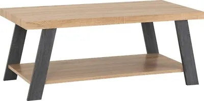 Eddie Coffee Table In Grey And Sonoma Oak Effect Finish • £58.40