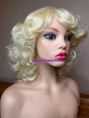Short Blonde Curly Wig Marilyn Monroe • $35