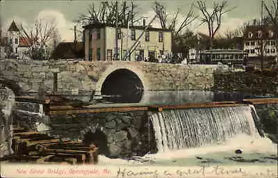 Springvale Maine ME New Stone Bridge C1905 Vintage Postcard • $5.80