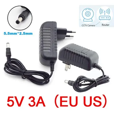 5V 3A 3000ma DC Power Supply Adapter Charger Transformer For CCTV Camera EU/US • £3.59
