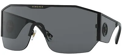 Versace MEDUSA HALO VE 2220 BLACK/GREY 41/14/125 Men Sunglasses • $249
