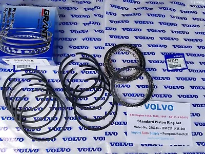 Volvo B30 164S 164E 69-75 Volvo Penta AQ165 & AQ170 Standard Piston Ring Set • $98