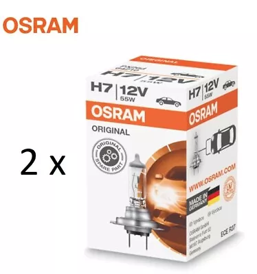 Twin Pack OSRAM H7 64210 12v 55W Car Headlight Globe Bulb German Quality • $19.92