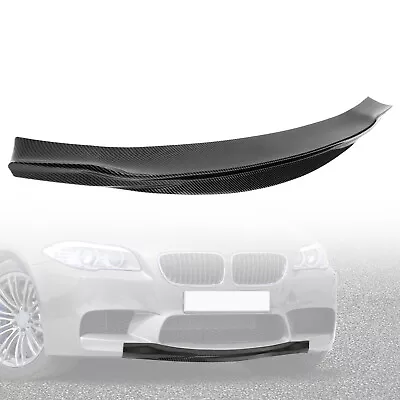 For BMW F10 M5 2012-2017 Front Bumper Lip Spoiler Splitter Carbon Fiber Look ABS • $63.99
