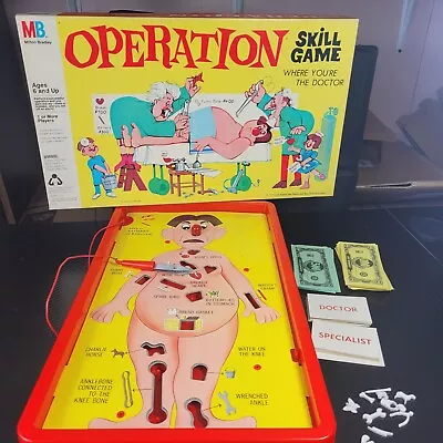 Vintage 1965 Milton Bradley 4545 Operation Skill Game • $24.99