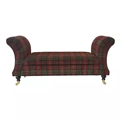 Window Seat - Bedroom Chaise Lounge -  Lana Red Tartan • £435