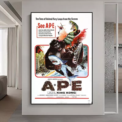 GV4430 Movie Poster Ape Great Vintage Film Silk Cloth Deco • $5.98