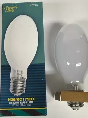 Mercury Vapor Light Bulb 70306 White 175 Watt Mogul Base H39/KC175DX NEW • $21