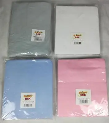 New 2 X Cot Fitted Sheets 100% Cotton Choose Your Color • £8.99