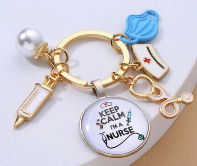 £3.99 • Buy Keep Calm I’m A Nurse Keyring Keychain Christmas Gift Present Novelty Nurse