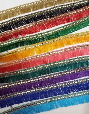 £1.85 • Buy 1 Yard Beautiful Embroidered Tassel Sequin Lace Trimming Ribbon Wedding Dress