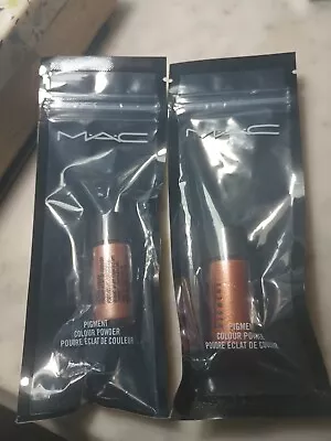 MAC Pigment Colour Powder COPPER SPARKLE + TAN NIB Lot Of 2 • $13.50