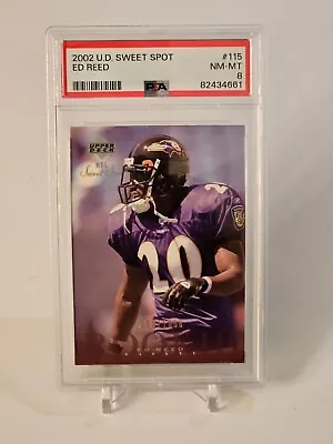 2002 UD Sweet Spot Ed Reed Rookie #115 PSA 8 /1050 - Baltimore Ravens - HOF RC • $69.99