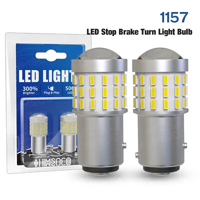 2Pcs 1156  Led Car Side Light Luz De Freno Bombilla Blanco 6000K Luz De Freno • $19.99