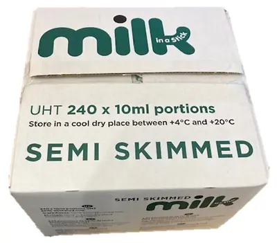 Lakeland Milk Sticks Semi-Skimmed UHT 240 X 10ml Min BB: 11/08/2024 • £9.99