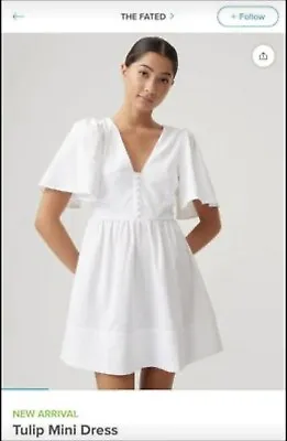 $24 • Buy THE FATED Tulip Mini White Dress Size 8