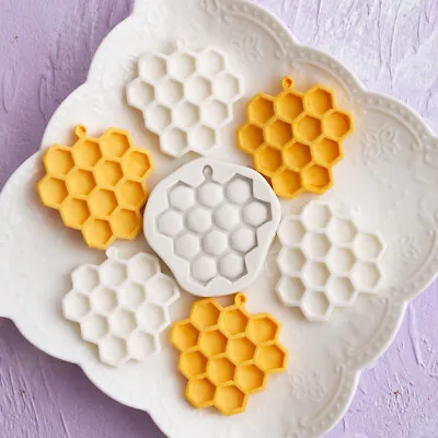 Bee Comb Silicone Mould Cake Decorating Topper Chocolate Baking Mat Border Mold • £2.75