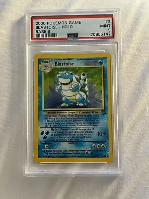 2000 Pokémon Base Set 2 Blastoise #2 - Holo PSA 9 Mint • $249.99